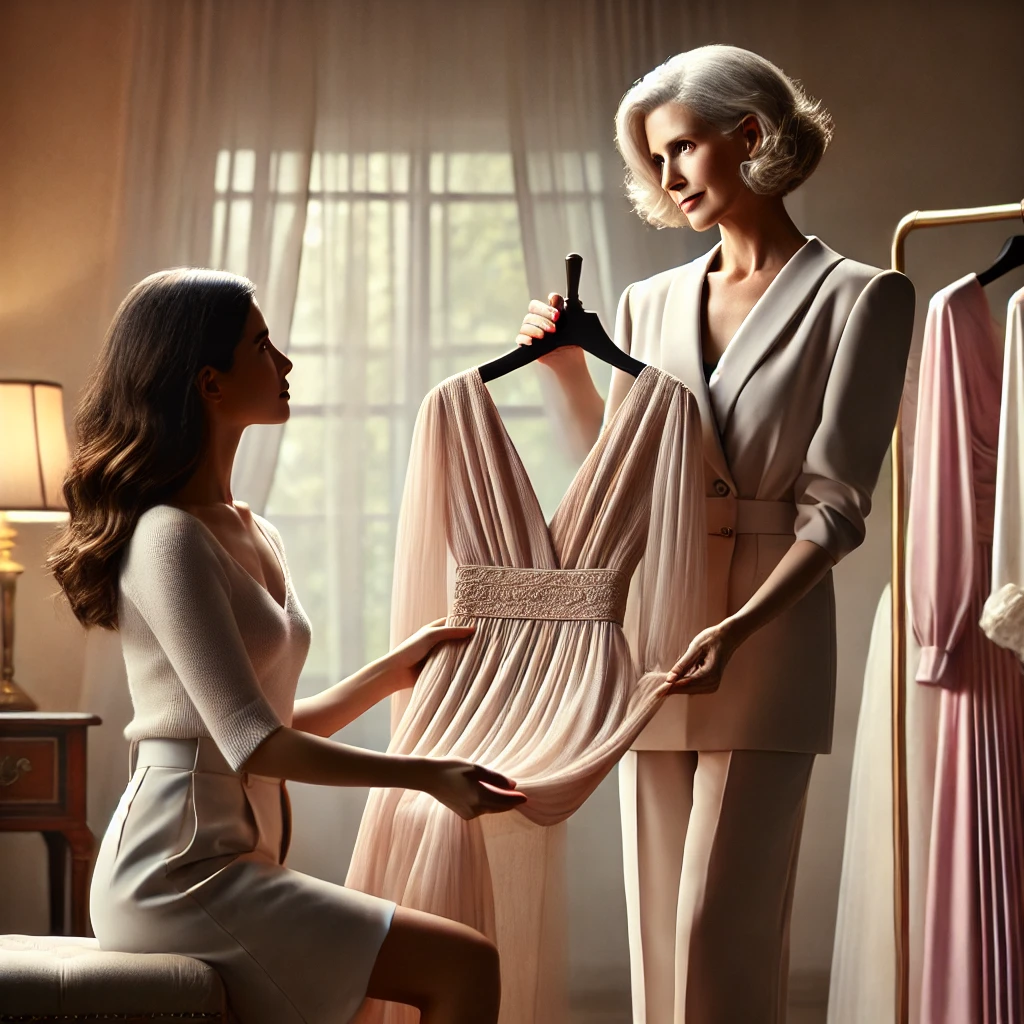 abito di lusso, tradizione, eleganza e il concetto di moda senza tempo